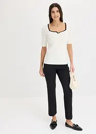 Pull  en maille fine avec bande contrastante, bonprix