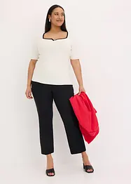 Pull  en maille fine avec bande contrastante, bonprix