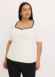Pull  en maille fine avec bande contrastante, bonprix