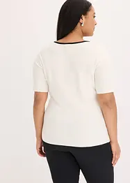 Pull  en maille fine avec bande contrastante, bonprix