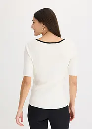 Pull  en maille fine avec bande contrastante, bonprix