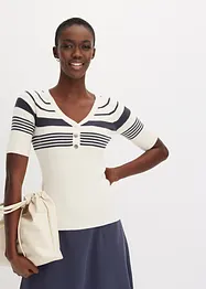 Pull en fine maille avec boutons décoratifs, bonprix