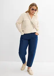 Jean barrel taille mi-haute, bonprix
