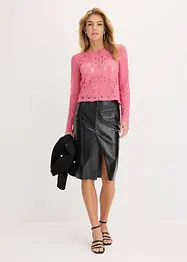 T-shirt manches longues en dentelle, bonprix