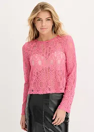 T-shirt manches longues en dentelle, bonprix