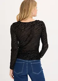 T-shirt manches longues légèrement transparent, bonprix