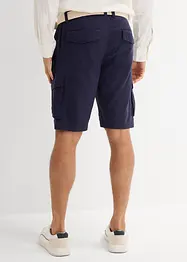 Bermuda cargo avec lin et ceinture, Regular, bonprix