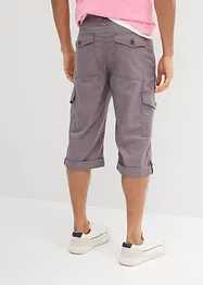 Bermuda long cargo en lin mélangé, Regular, bonprix