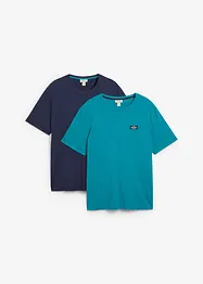 Lot de 2 t-shirts 100% coton, bonprix