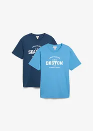 Lot de 2 T-shirts 100% coton, bonprix