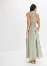 Robe longue avec empiècement dentelle, bonprix