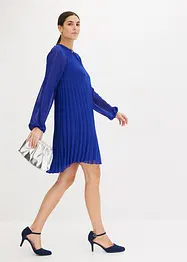 Robe courte plissée en crêpe mousseline, bonprix