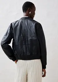 Blouson en cuir nappa d'agneau, bonprix