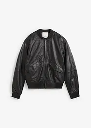 Blouson en cuir nappa d'agneau, bonprix