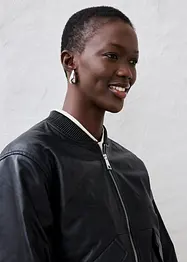 Blouson en cuir nappa d'agneau, bonprix