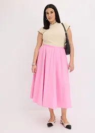 Jupe midi en coton extensible, bonprix