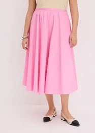 Jupe midi en coton extensible, bonprix