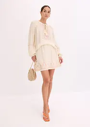 Blouse oversize à broderies, bonprix