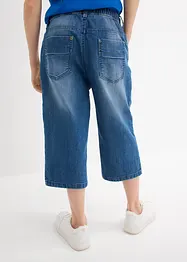 Bermuda long en jean, taille extensible, slim, bonprix