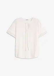T-shirt tunique avec dentelle, bonprix