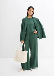 Pantalon en viscose mélangée à effet froissé, bonprix