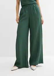 Pantalon en viscose mélangée à effet froissé, bonprix