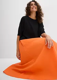 Jupe midi en lin mélangé aérien, bonprix
