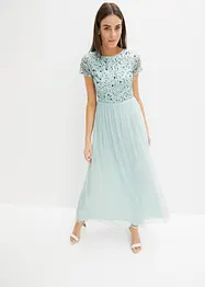 Robe longue brodée de sequins, bonprix