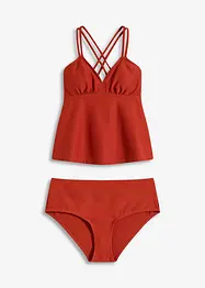 Tankini (ens. 2 pces) en matière texturée, bonprix