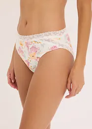 Lot de 5 slips Maxi coton et dentelle, bonprix