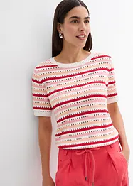 T-shirt en maille rayée, bonprix