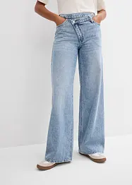 Jean large, taille mi-haute, peu extensible, bonprix