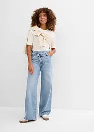 Jean large, taille mi-haute, peu extensible, bonprix