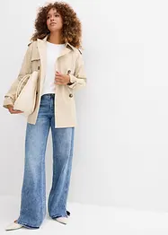 Jean droit et ample, taille mi-haute, peu extensible, bonprix
