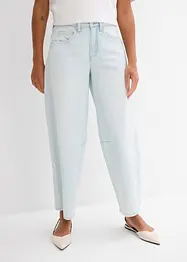 Jean balloon taille mi-haute, doux et raccourci, bonprix
