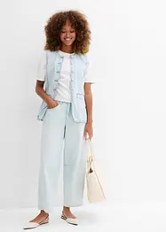 Jean balloon taille mi-haute, doux et raccourci, bonprix