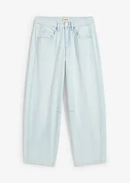 Jean balloon taille mi-haute, doux et raccourci, bonprix