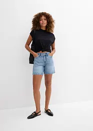 Bermuda en jean taille mi-haute, peu extensible, bonprix