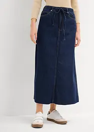 Jupe midi en jean taille mi-haute, toile super souple, bonprix