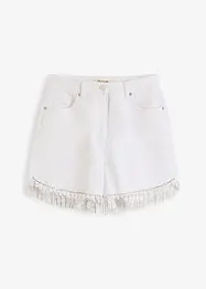 Short avec franges de chaînes à strass, bonprix