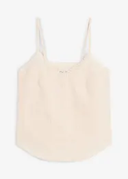 Top avec broderies anglaises 100% coton, bonprix