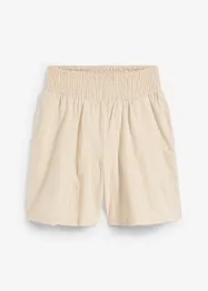 Short taille élastiquée en seersucker coton, bonprix