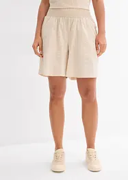 Short taille élastiquée en seersucker coton, bonprix