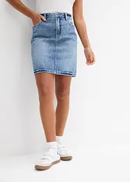 Jupe midi en jean, peu extensible, bonprix