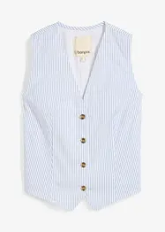 Veste sans manches en denim rayé, bonprix