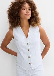 Veste sans manches en denim rayé, bonprix