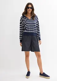 Short à taille élastiquée, avec du lin rafraîchissant, bonprix