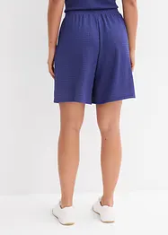 Short taille élastiquée en crêpe gaufré, bonprix