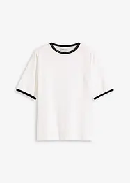 T-shirt à liserés en dentelle, bonprix