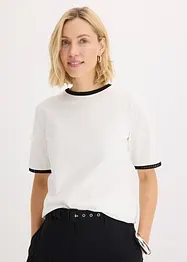 T-shirt à liserés en dentelle, bonprix